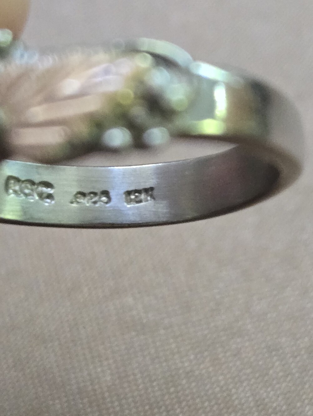 Black Hills Gold Sterling 12k Gold Leaf Ring - Picture 9 of 9